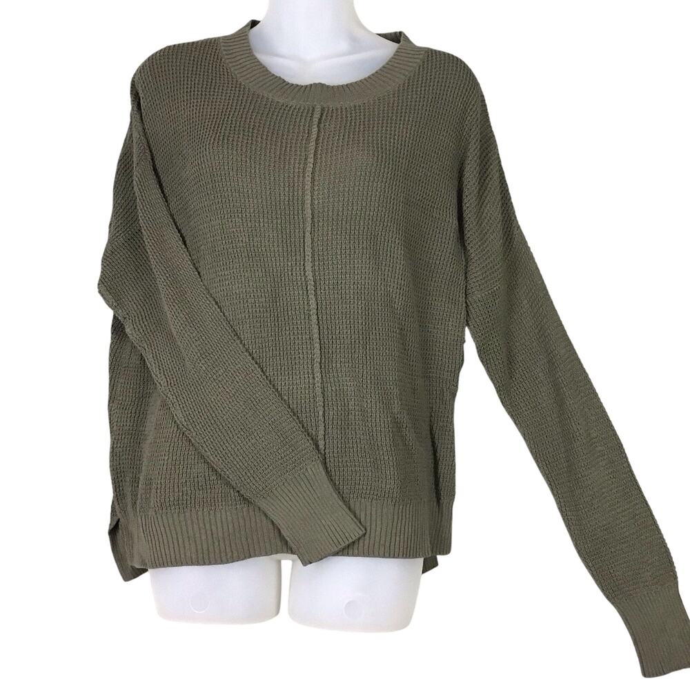 Sweet Romeo NWT Size M Cozy Thermal Pullover Top Long Sleeve Loden Olive Size M